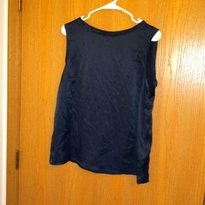 Caractere raw hem silk blend sleeveless top EUC